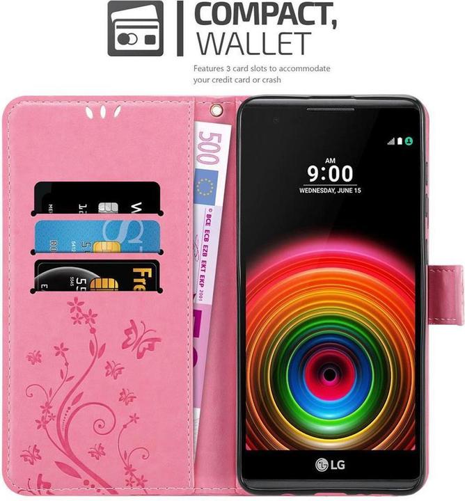 Produktbild Cadorabo Flower Book Cover (LG X Power)