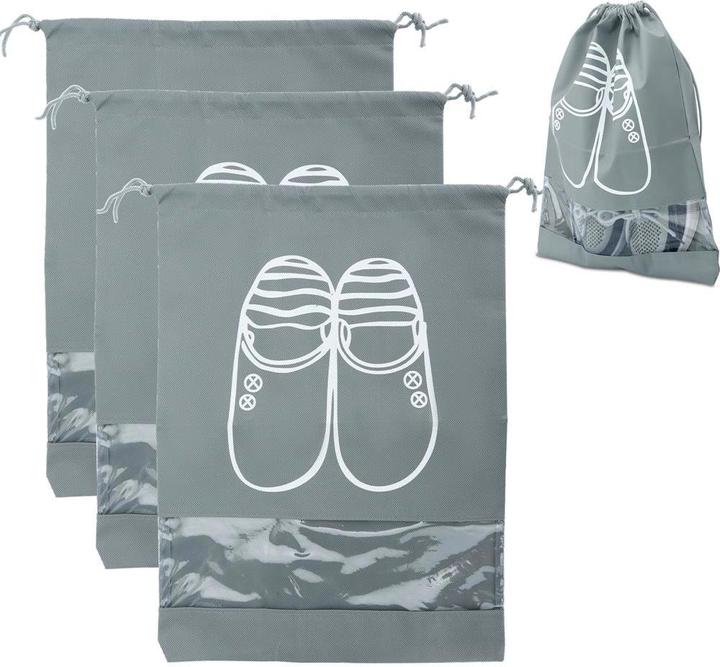 Produktbild Intirilife 3x Schuhbeutel in GRAU