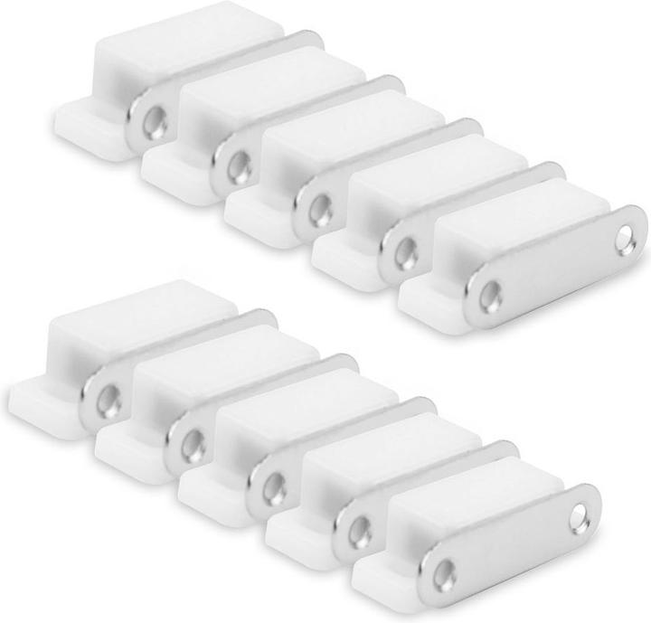 Intirilife 10x Magnetschnäpper in WEISS