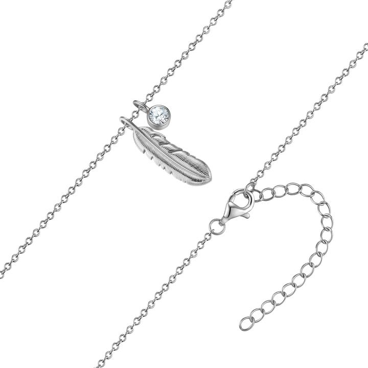 Immagine prodotto Rafaela Donata Bracciale da donna con piume - 36202 (42 cm, Argento)
