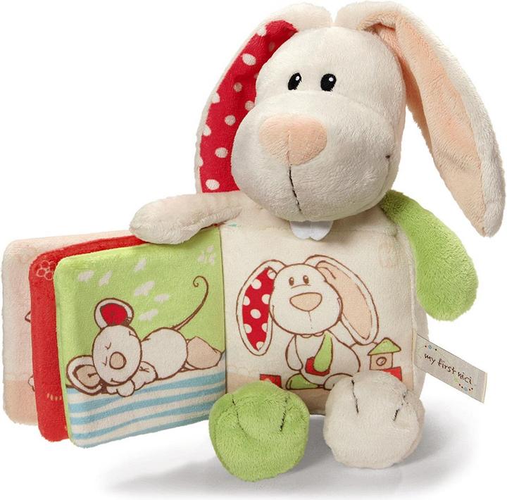 Actual product image NICI My First plush book bunny figurine