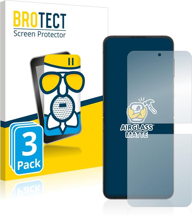 Productafbeelding BROTECT AirGlass Matte kogelwerende glasfolie (3 Stuk, Samsung Galaxy Z Flip4)