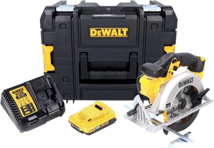 Produktbild DeWalt DCS 391 D1 Akku Handkreissäge 18 V 165 mm + 1x Akku 2,0 Ah + Ladegerät + TSTAK