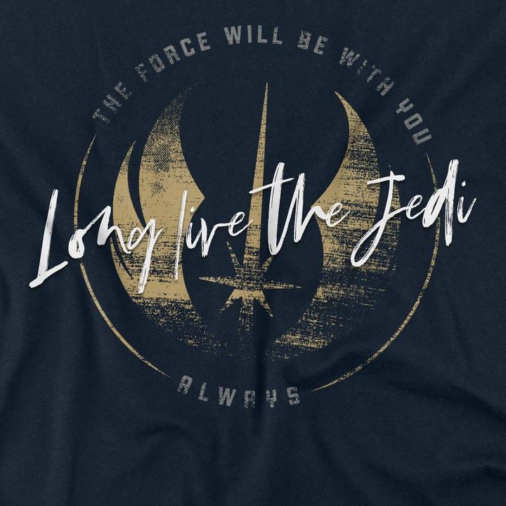 Actual product image Star Wars Unisex Adult Long Live The Jedi Obi Wan Kenobi T-Shirt (M)