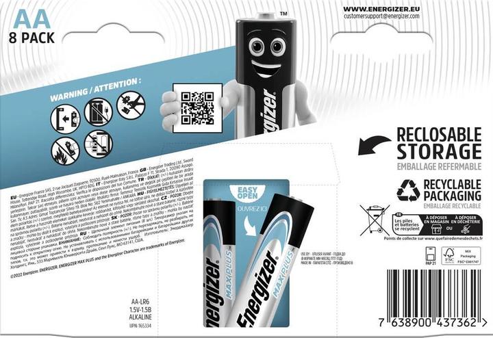 Actual product image Energizer Max Plus AA battery (8 pcs., AA, 2800 mAh)