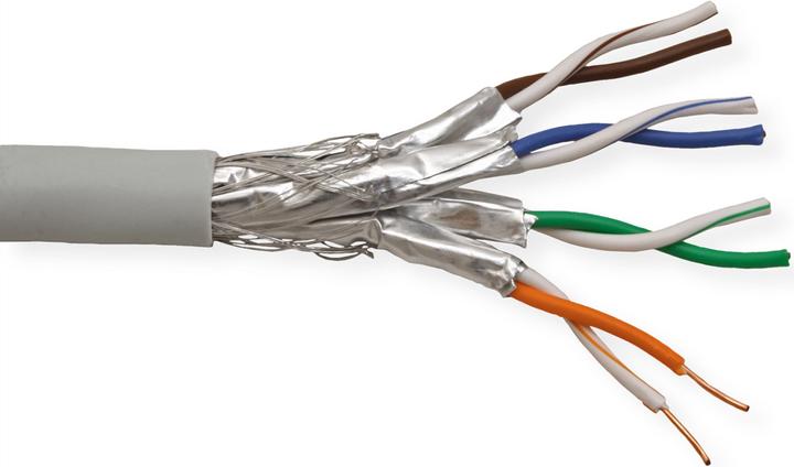 Actual product image Value S/FTP cable,Cat.7 raw cable (Class F), solid wire, Dca, 100 m (SFTP, CAT7, 100 m)