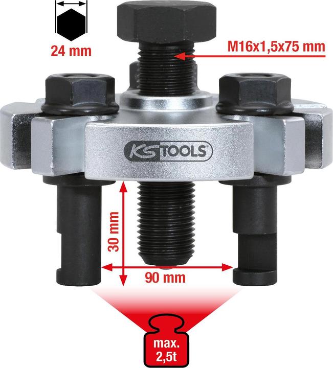 Produktbild KS Tools Universal-Riemenscheiben-Abzieher 3-armig. 90mm 15