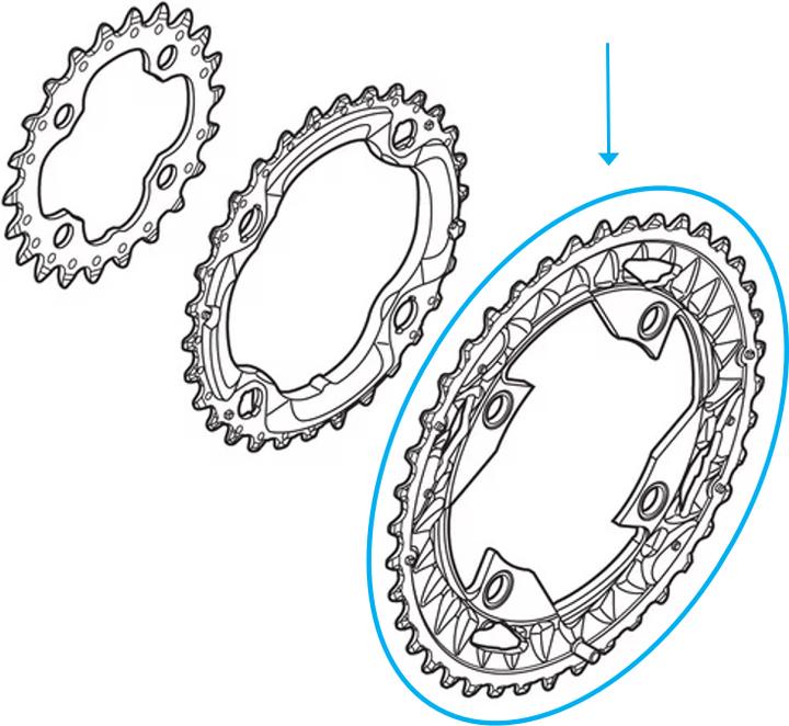Produktbild Shimano Kettenblatt Deore FC-M610 42 Z, 104mm (42)