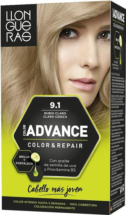 Llongueras COLOR ADVANCE #9,1-rubio claro claro ceniza (9.1)