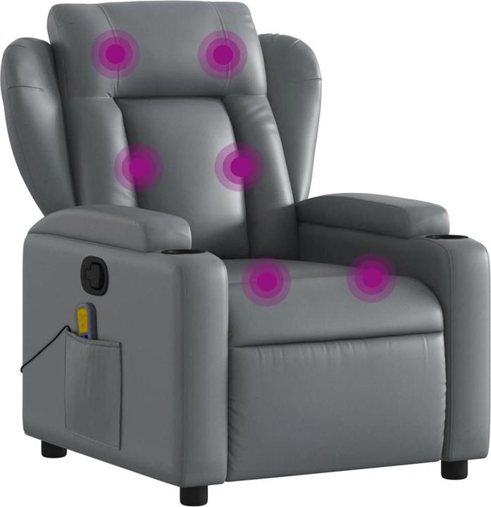 Produktbild VidaXL Massagesessel Grau Kunstleder,Farbe: Grau,Material