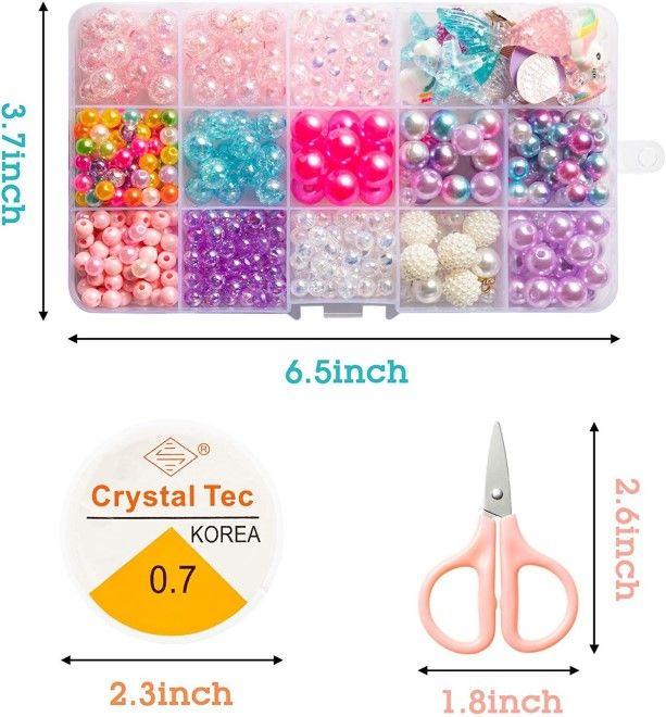 Actual product image MU Classic Children's bead jewellery DIY for bracelet and necklace