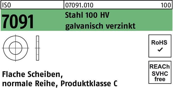 Image du produit Reyher Rondelle DIN 126 56 x 98 x8 acier 100 HV galvanisé estampé