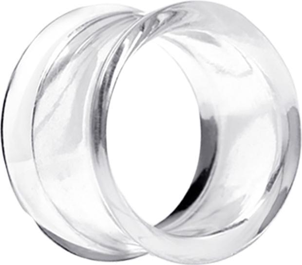 Actual product image Star Piercing Flared tunnel transparent (without brass 316L surgical steel, Without brass acrylic)