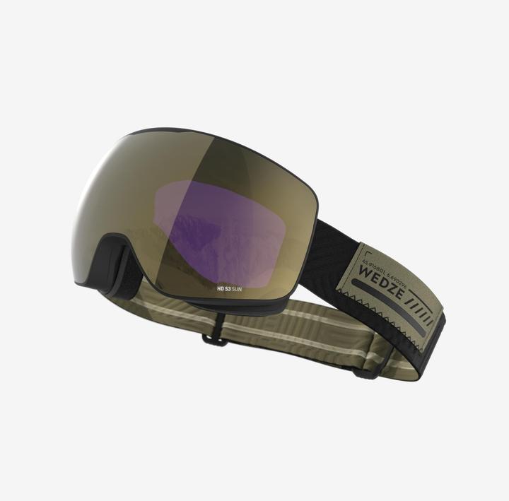 Produktbild Wedze Skibrille Snowboardbrille Erwachsene/Kinder Schönwetter - G900 S HD khaki