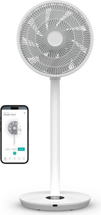 Productafbeelding Duux Whisper Flex 2 - Slimme Statiefventilator - Staande Beademing Geruisloos - Wit