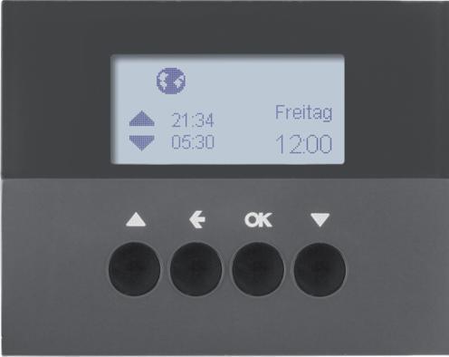 Berker 85741175 Jalousie-Schaltuhr mit Display K1 anthrazit matt