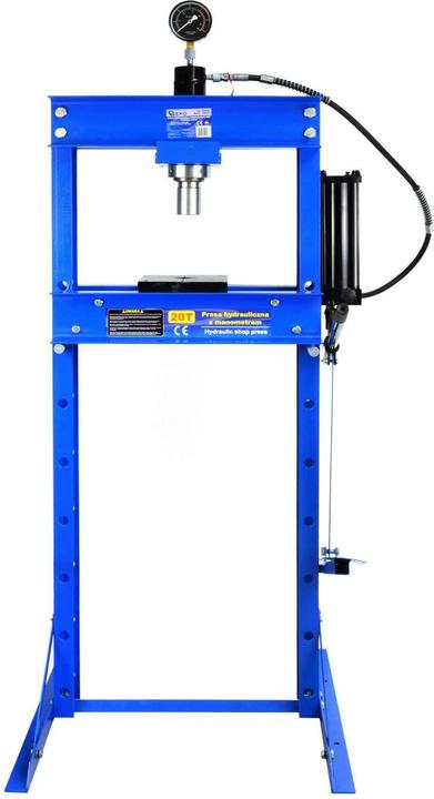 GEKO Hydraulik-Werkstattpresse mit Manometer und Fusspumpe 20t