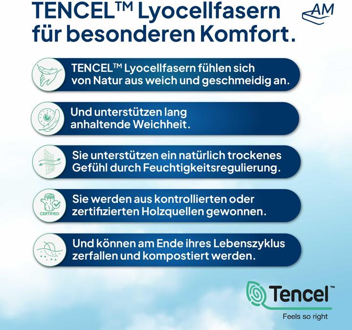 Produktbild AM Qualitätsmatratzen Topperbezug Tencel (220 x 140 cm)
