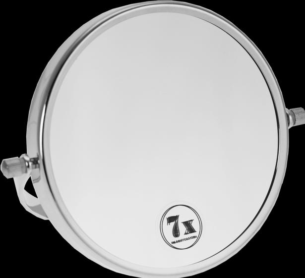 Actual product image Adjustable mirror - metal, silver, 7x magnification, Ø 15 cm