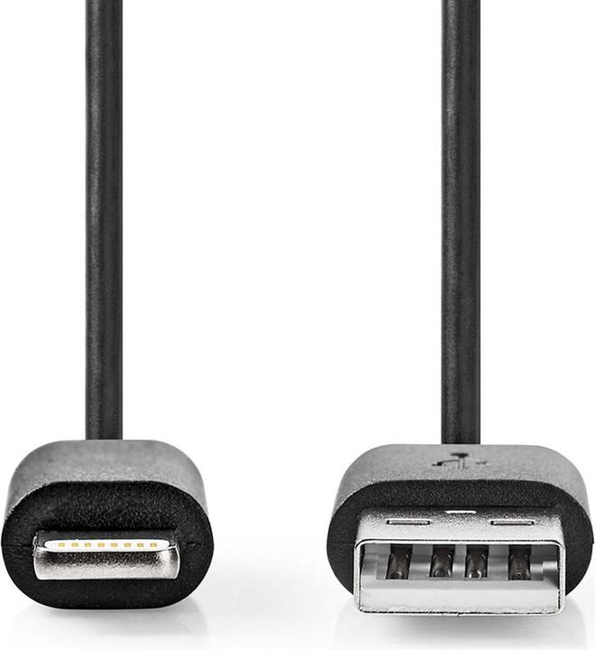 Produktbild Nedis Lightning Kabel | USB 2.0 | Apple Lightning 8-Pin | USB-A Stecker | 480 Mbps | Vernickelt | 2. (2 m, USB 2.0)