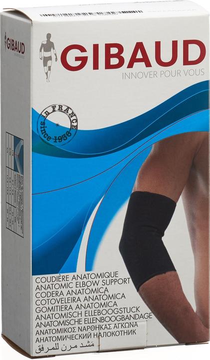 Gibaud Ellenbogenbandage anatomisch L 29-32cm schwarz (L)