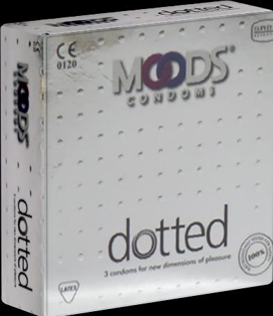 Produktbild Moods Dotted Condoms» 3 grüne Noppenkondome für einzigartiges Vergnügen (3 Stk.)