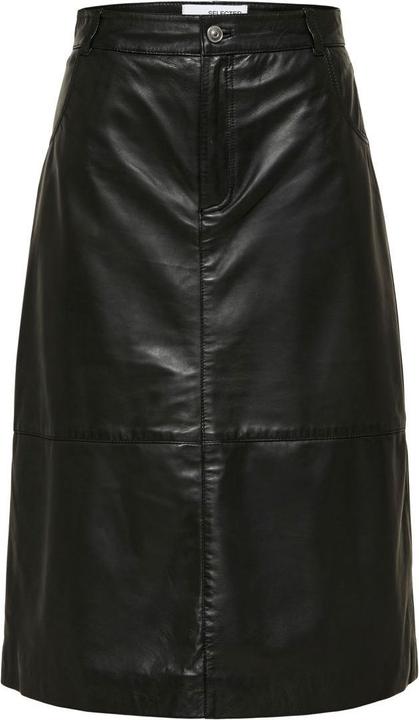 Actual product image Selected Femme A-line leather skirt (34)