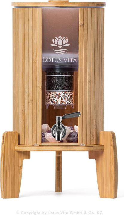 Produktbild Lotus Vita Tischwasserspender Kiara Natura Plus 4 Liter mit Bambus-Lichtschutz