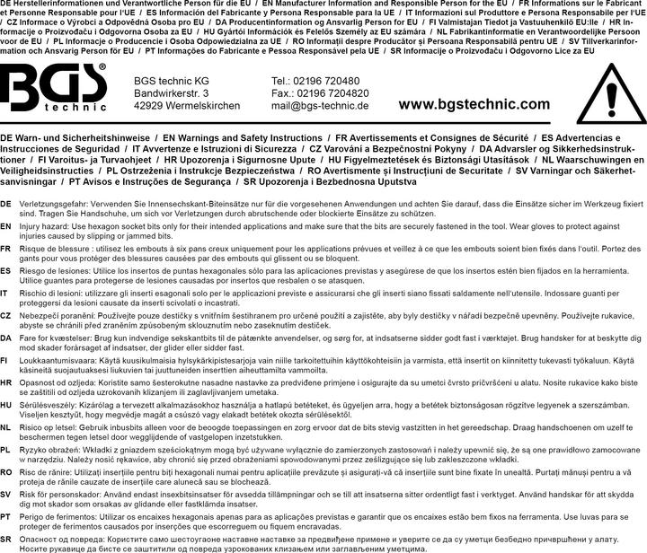 Produktbild BGS Bit-Einsatz-Satz (Innensechskant M5, Innensechskant M6, Innensechskant M8, Innensechskant M10, Innensechskant M12, Innensechskant M7, Innensechskant M14, Innensechskant M16, Innensechskant M17, Innensechskant M18, Innensechskant M19, Innensechskant M22)