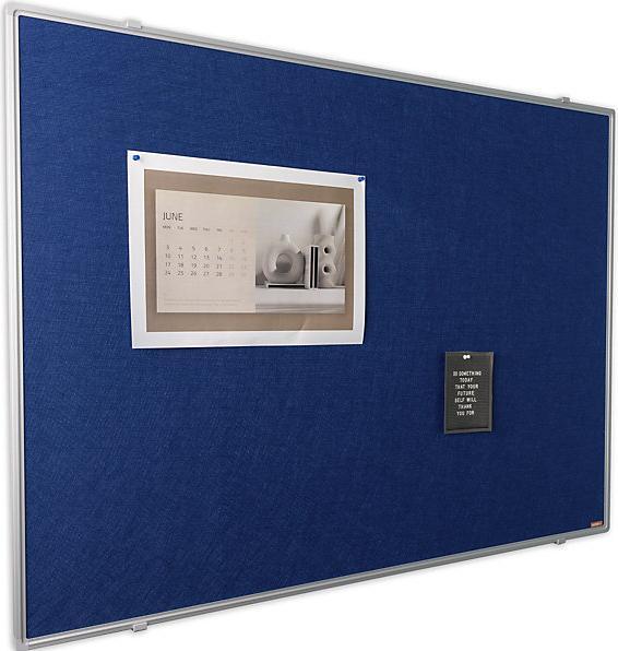 Image du produit eurokraft basic Tableau à épingles, habillage tissu bleu, l x h 1200 x 900 mm. (Tableau d'affichage, 1200 x 900 mm)