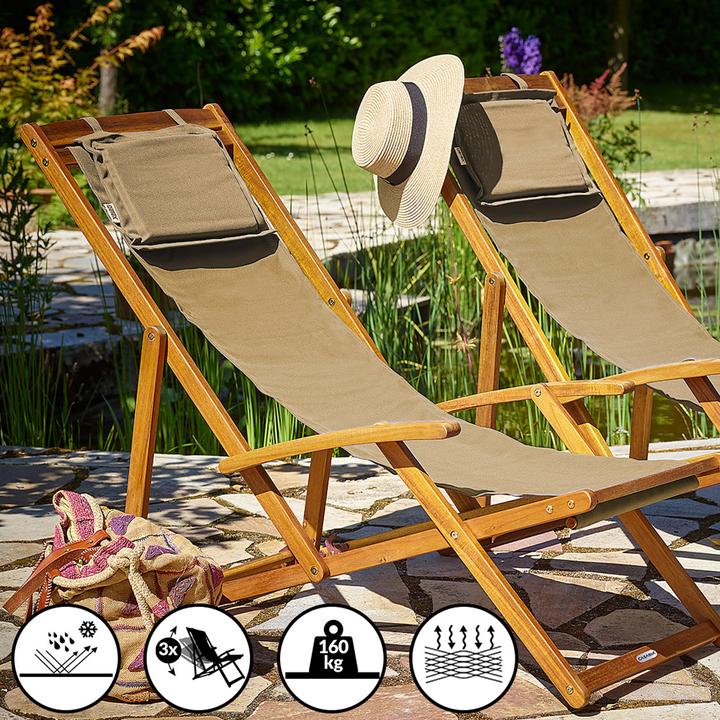 Image du produit Casaria Chaise longue pliante (94 cm)
