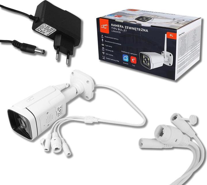 Actual product image Lasmex Exterior IP camera BULLET white IP66 PTZ WiFi&LAN 4Mpix 85*LED 4*IR 3,6mm Lens (IR Cut Filter) DC12V (2560 x 1440 Pixels)