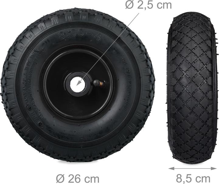 Actual product image Relaxdays 2x hand truck wheel (136 kg)