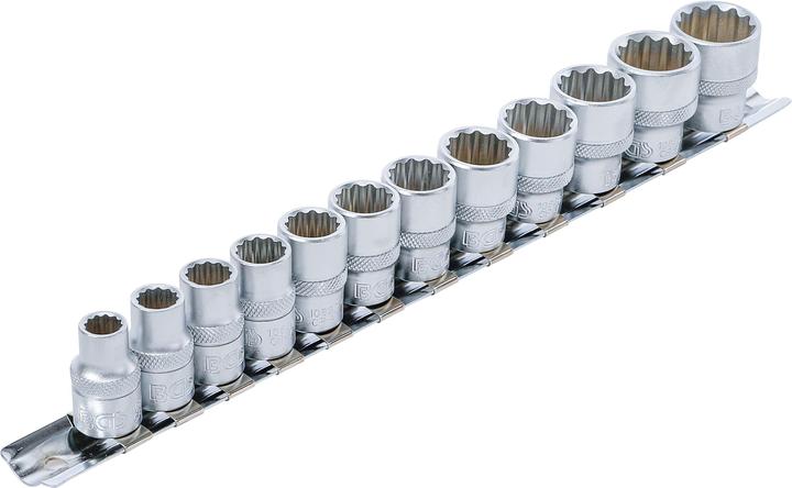Produktbild BGS Steckschlüssel-Einsatz-Satz, Zwölfkant Antrieb Innenvierkant 10 mm (3/8") SW 8 - 19 mm 12-tlg.