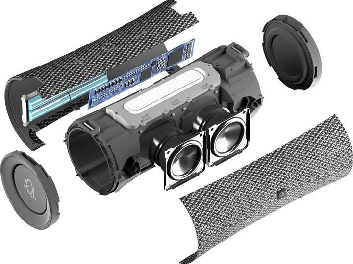 Immagine prodotto AQL Typhoon - Universale Speaker Bluetooth portatile da 30 watt di potenza resistente all’acqua Nero (10 h, Batteria)