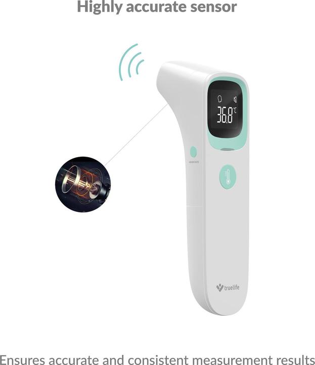 Actual product image Truelife Ir clinical thermometer Care Q10 BT (Ear, Forehead, Non-contact)