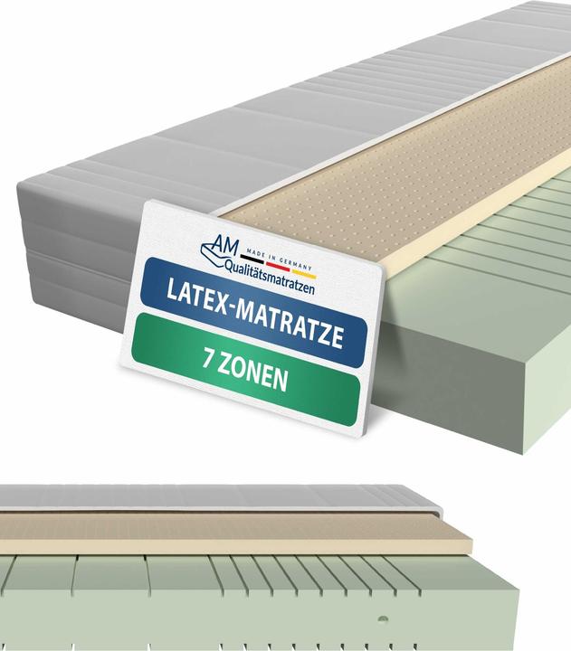 Produktbild AM Qualitätsmatratzen 7-Zonen Latex (100 x 200 cm, Schaumstoffkern)