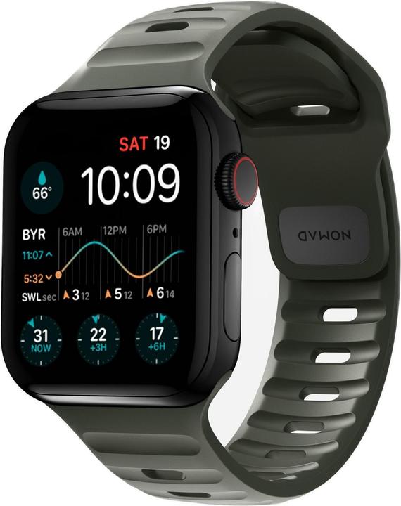 Produktbild Nomad Sport Strap V2 (42 mm, 44 mm, 45 mm, Gummi, Apple Watch Series 1, Apple Watch Series 2, Apple Watch Series 3, Apple Watch Series 4, Apple Watch Series 5, Apple Watch Series 6, Apple Watch Series 7, Apple Watch Series 8, Apple Watch Series 9, Apple Watch SE)