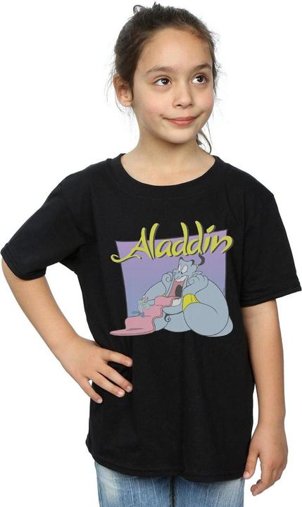Actual product image Disney Girls Aladdin Genie Wishing Dude Cotton T-Shirt (140, 146)
