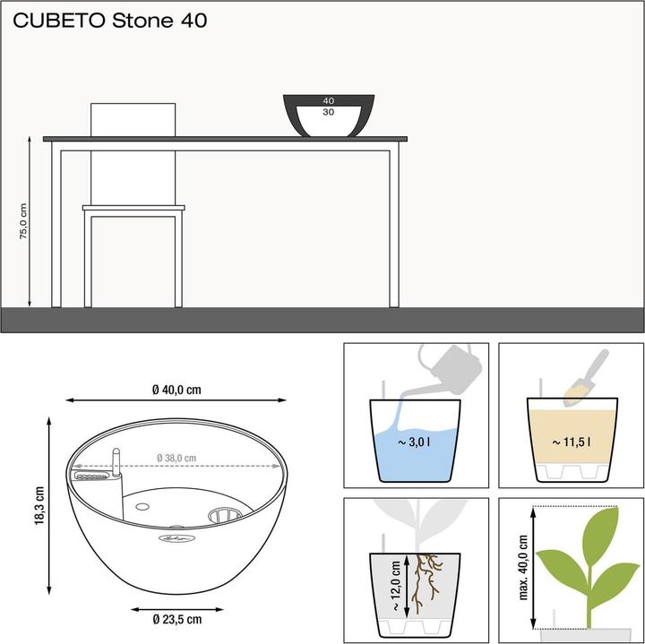 Actual product image Lechuza Cubeto Color (40 cm)