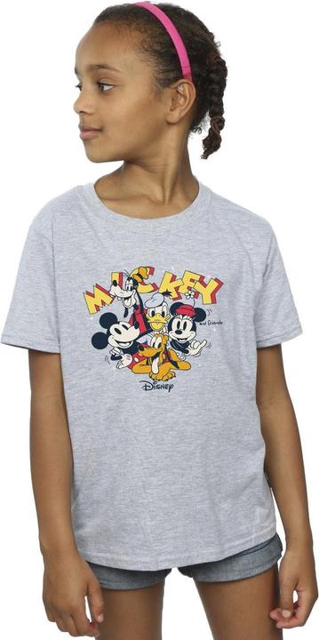 Actual product image Disney Girls Mickey Mouse Group Cotton T-Shirt (116)