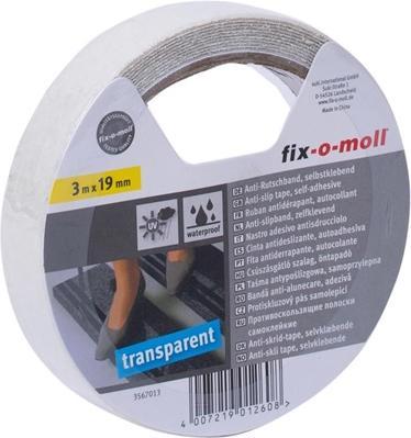 Fix-o-moll Nastro adesivo antiscivolo trasparente mz 3 m x 19 mm (19 mm)