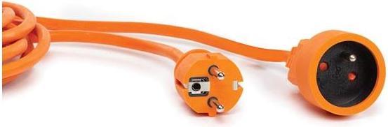 Produktbild Velleman Verlängerungskabel - 40 m - Orange - Stecker-Typ E (Französisches System) (40 m, CEE 7/5)