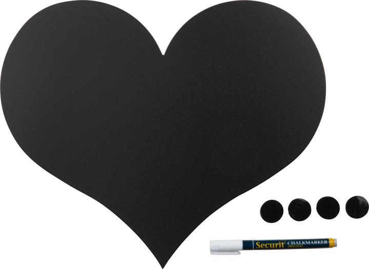 Image du produit Securit Silhouette Heart (Tableau noir, 36 x 30 cm)