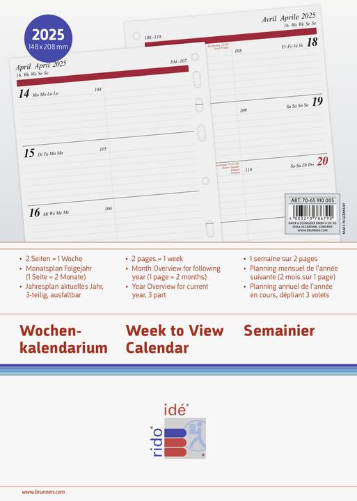 Actual product image Idé Contenu annuel TIMING (A5, No binding, German, Italian, French, English)