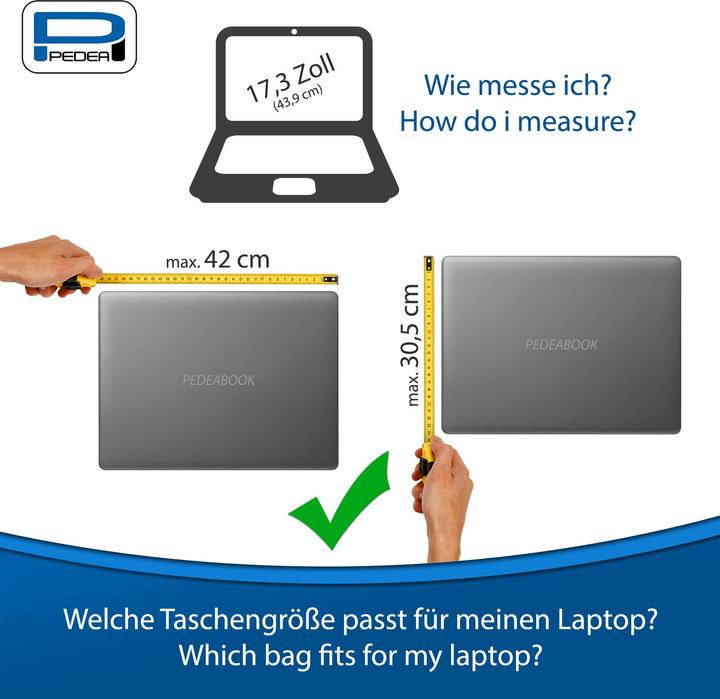 Produktbild Pedea Laptoptasche 17,3 Zoll (43,9cm) FASHION Notebook Umhängetasche mit Schultergurt (17.30", HP, Universal, ASUS, Acer)