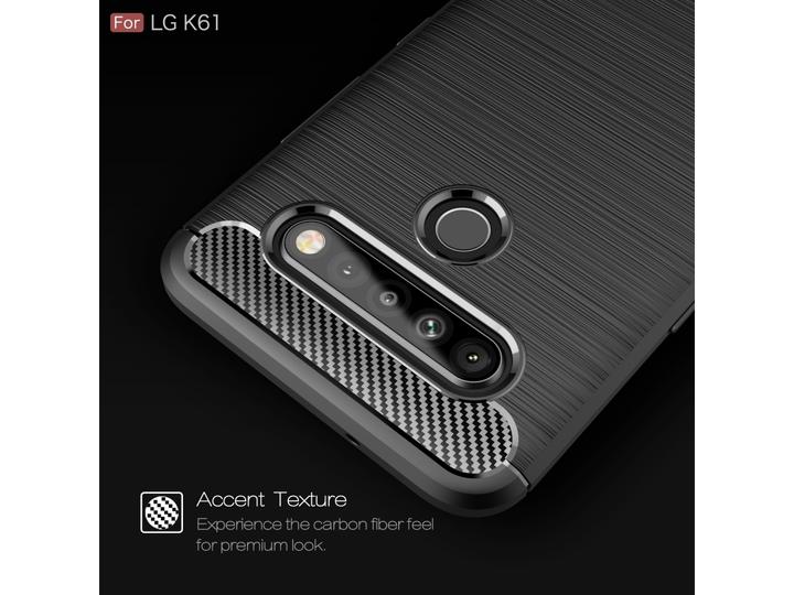Produktbild Screenguard LG K61 Hülle Carbon Brushed Soft TPU (LG K61)