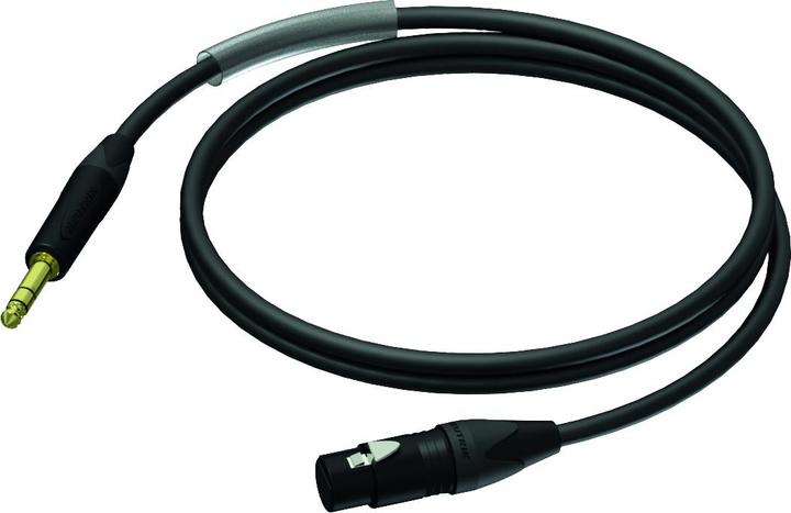 Produktbild Procab XLR-Buchse - Klinke-Stecker, Stereo-Ultraflex-Kabel, 1,5 m - PRA723 (1.50 m, XLR, 6.3mm Klinke (Jack))