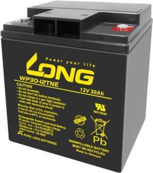 Produktbild Long WP30-12TNE WP30-12TNE Bleiakku 12V 30Ah Blei-Vlies (AGM) (B x H x T) 166 x 176 x 125mm M6-Schr (1 Stk., 30000 mAh)