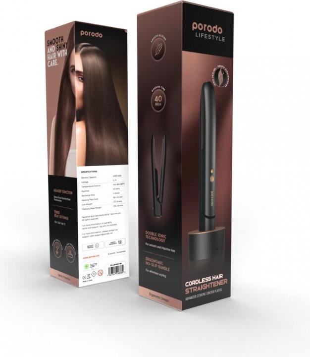 Image du produit Porodo Lisseur sans fil rechargeable LifeStyle (Fer plat)